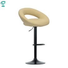 Load image into Gallery viewer, 94766 Barneo N-84 Leather Kitchen Breakfast Bar Stool Swivel Bar Chair beige color free shipping in Russia